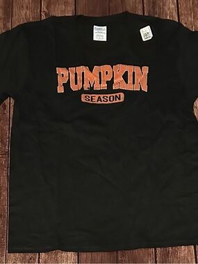 Kids 'Pumpkin Season' Graphic Tee - Black and Orange